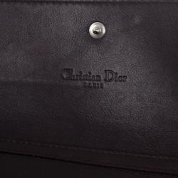 Pre Owned Dior Amethyste Patent Logo Embossed 'Ultimate' Continental Chain Wallet