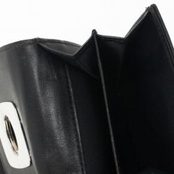 مملوكة مسبقًا Dior Black Charming Lock Compact Wallet