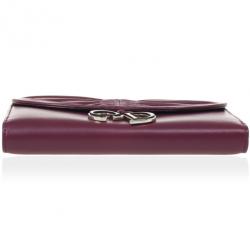 Pre Owned Christian Dior Burgundy Leather 'Karenina' Wallet