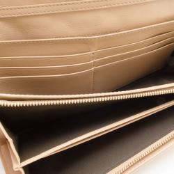 Pre Owned Christian Dior Beige Patent Cannage 'Lady Dior’ Continental Wallet