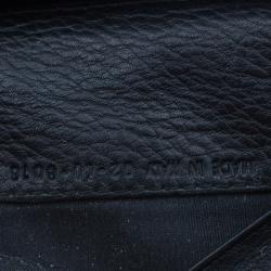 Pre Owned محفظة ديور حلية D جلد كاناج سوداء