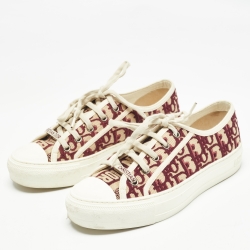 Dior Two Tone Canvas Walk'n'Dior Sneakers Size 37