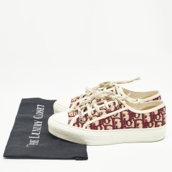 Dior Two Tone Canvas Walk'n'Dior Sneakers Size 37