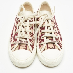 Dior Two Tone Canvas Walk'n'Dior Sneakers Size 37