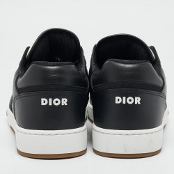 Pre Owned Dior Black Canvas and Leather B27 Low Top Sneakers Size 46
