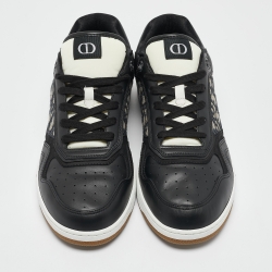 Pre Owned Dior Black Canvas and Leather B27 Low Top Sneakers Size 46