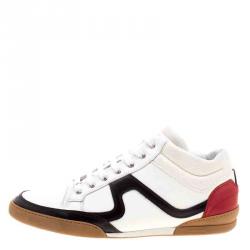 Dior Homme Tri Color Leather and Mesh High Top Sneakers Size 43