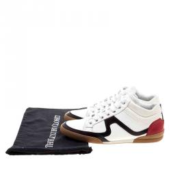 Dior Homme Tri Color Leather and Mesh High Top Sneakers Size 43