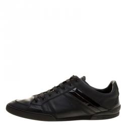 Pre Owned Dior Homme Black Leather Sneakers Size 43.5