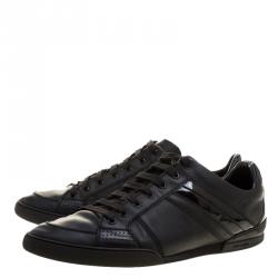 Pre Owned Dior Homme Black Leather Sneakers Size 43.5
