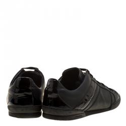 Pre Owned Dior Homme Black Leather Sneakers Size 43.5