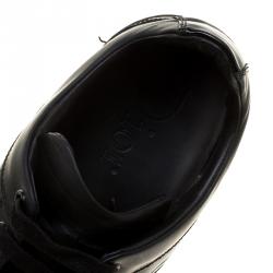 Pre Owned Dior Homme Black Leather Sneakers Size 43.5
