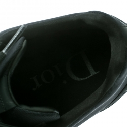 Dior Black Canvas And Leather Lace Up  Sneakers Size 41