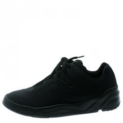 Dior Black Canvas And Leather Lace Up  Sneakers Size 41