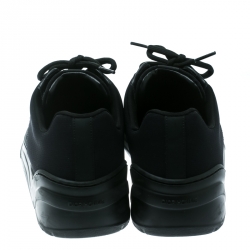 Dior Black Canvas And Leather Lace Up  Sneakers Size 41