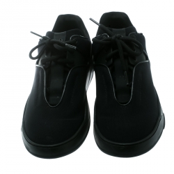 Dior Black Canvas And Leather Lace Up  Sneakers Size 41