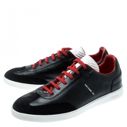 Pre Owned Dior Homme Tricolor Leather And Suede B01 Low Top Sneakers Size 44