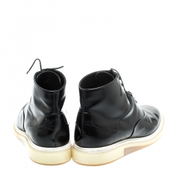 Dior Black Leather Ankle Boots Size 43