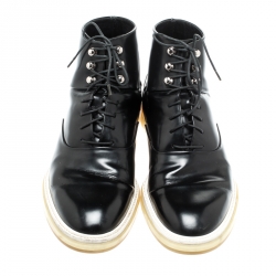 Dior Black Leather Ankle Boots Size 43