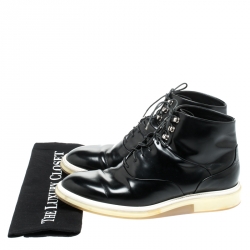 Dior Black Leather Ankle Boots Size 43