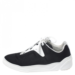 Pre Owned Dior Homme Black Canvas And Leather B17 Sneakers Size 39.5