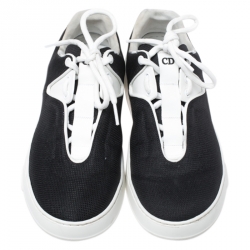 Pre Owned Dior Homme Black Canvas And Leather B17 Sneakers Size 39.5