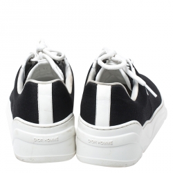 Pre Owned Dior Homme Black Canvas And Leather B17 Sneakers Size 39.5