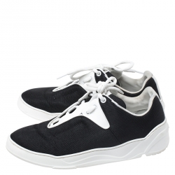 Pre Owned Dior Homme Black Canvas And Leather B17 Sneakers Size 39.5