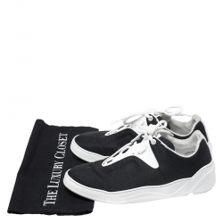 Pre Owned Dior Homme Black Canvas And Leather B17 Sneakers Size 39.5