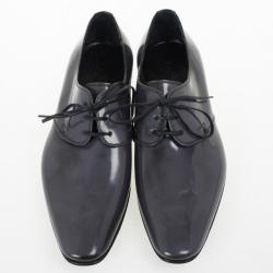 Pre Owned Christian Dior Grey Lace Up Dress Shoes Size 43