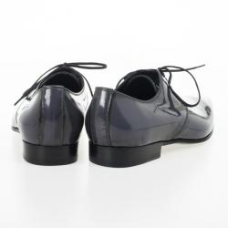 Pre Owned Christian Dior Grey Lace Up Dress Shoes Size 43