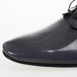 Pre Owned Christian Dior Grey Lace Up Dress Shoes Size 43