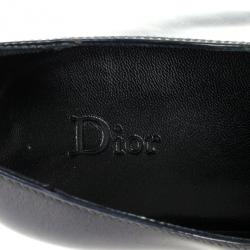 Pre Owned Christian Dior Grey Lace Up Dress Shoes Size 43