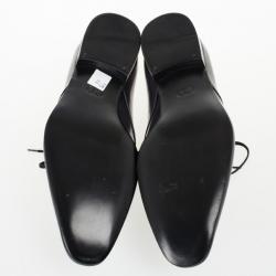 Pre Owned Christian Dior Grey Lace Up Dress Shoes Size 43