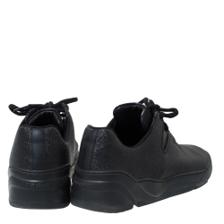 Pre Owned Dior Homme Black Glitter Leather And Leather Trim B17 Sneakers Size 41
