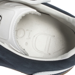 Pre Owned Dior Navy Blue Nubuck and Leather B01 Low Top Sneakers Size 40