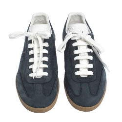 Pre Owned Dior Navy Blue Nubuck and Leather B01 Low Top Sneakers Size 40