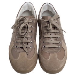 Dior Beige Suede And Leather Homme Sneakers Size 41.5