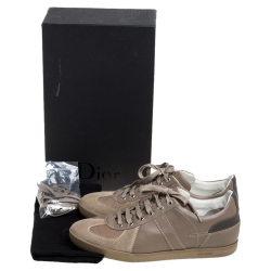 Dior Beige Suede And Leather Homme Sneakers Size 41.5