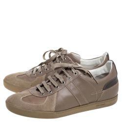 Dior Beige Suede And Leather Homme Sneakers Size 41.5