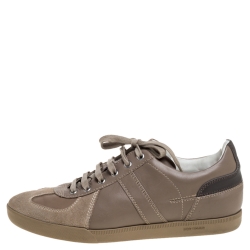 Dior Beige Suede And Leather Homme Sneakers Size 41.5