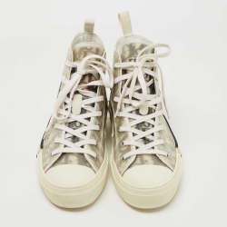 Dior White PVC and Mesh B23 High Top Sneakers Size 40