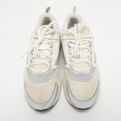 Dior White/Grey Mesh and Leather B22 Sneakers Size 43.5