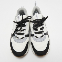 Dior White/Black Mesh and Leather B22 Sneakers Size 43.5 