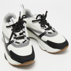 Dior White/Black Mesh and Leather B22 Sneakers Size 43.5 