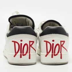 Pre Owned  Dior White Leather B27 Sneakers Size 46
