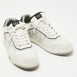 Pre Owned  Dior White Leather B27 Sneakers Size 46