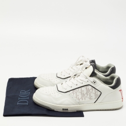 Pre Owned  Dior White Leather B27 Sneakers Size 46