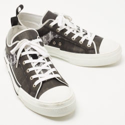 Dior Black/White Oblique Mesh and Rubber B23 Sneakers Size 46