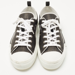 Dior Black/White Oblique Mesh and Rubber B23 Sneakers Size 46